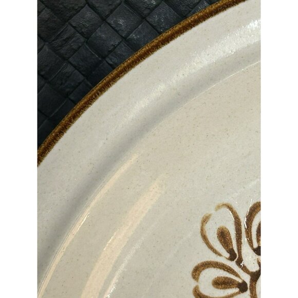 Stoneware by Excel 12 1/4” Platter Linda Pattern Orange Yellow White Flowers - Picture 3 of 7